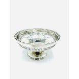 Sterling silver footed dish with pierced decoration to the rim by Emile Viners.