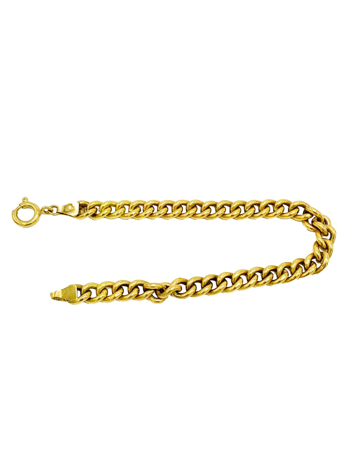 750 gold chain link bracelet. - Image 2 of 7