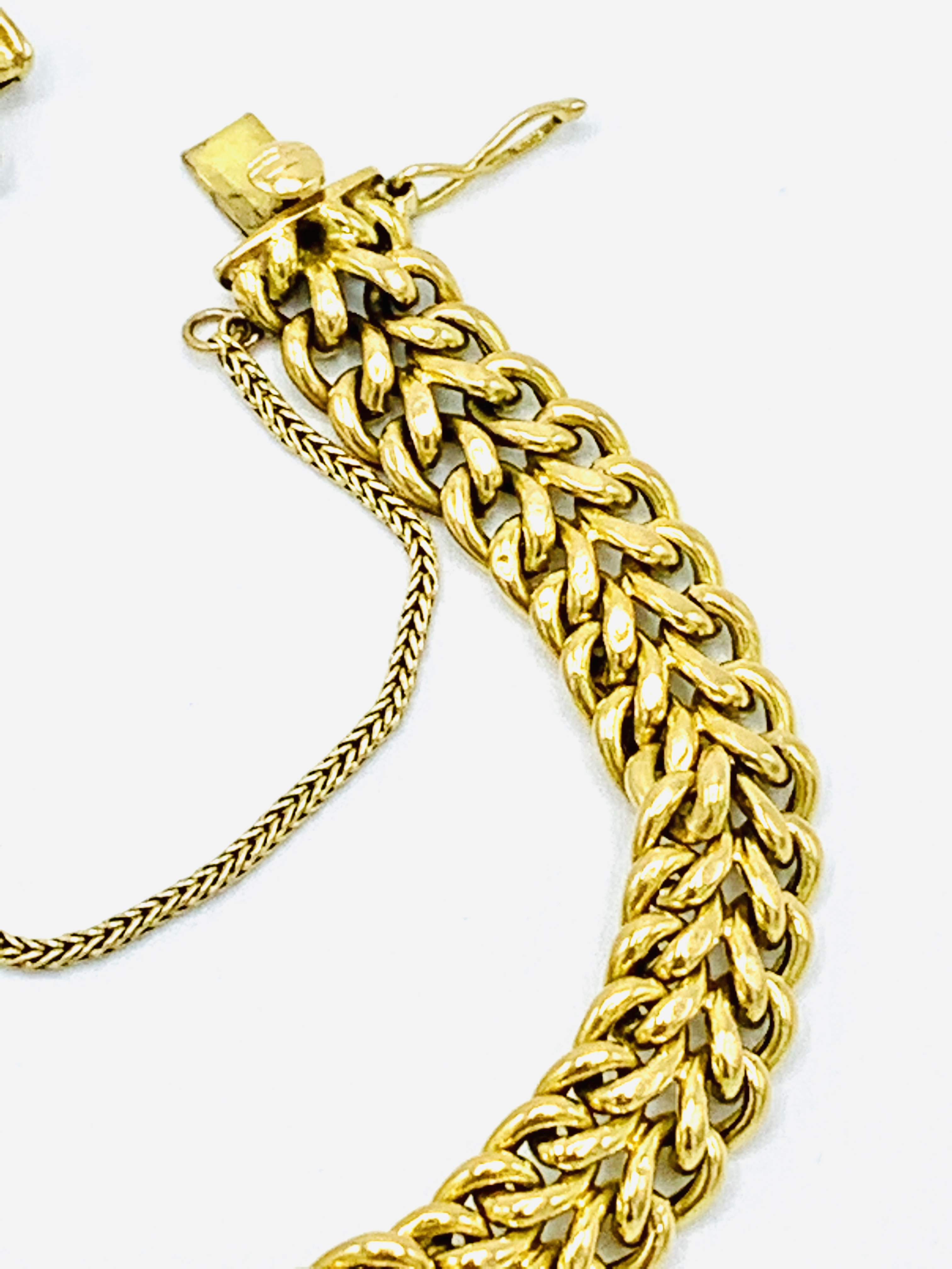 375 gold double chain bracelet - Image 2 of 3