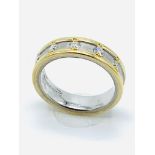 18ct gold half eternity ring, with 5 diamonds.