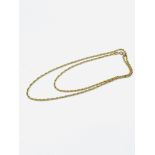 9ct gold fine twisted necklace.