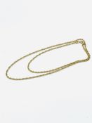 9ct gold fine twisted necklace.