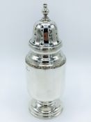 Hallmarked silver sugar shaker, Birmingham 1930.