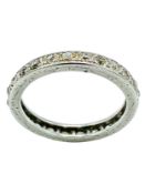 White gold and platinum diamond eternity ring.