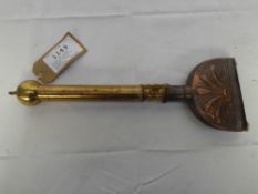 Brass and copper singeing lamp by R. Blagdon & Sons, Birmingham - carries VAT