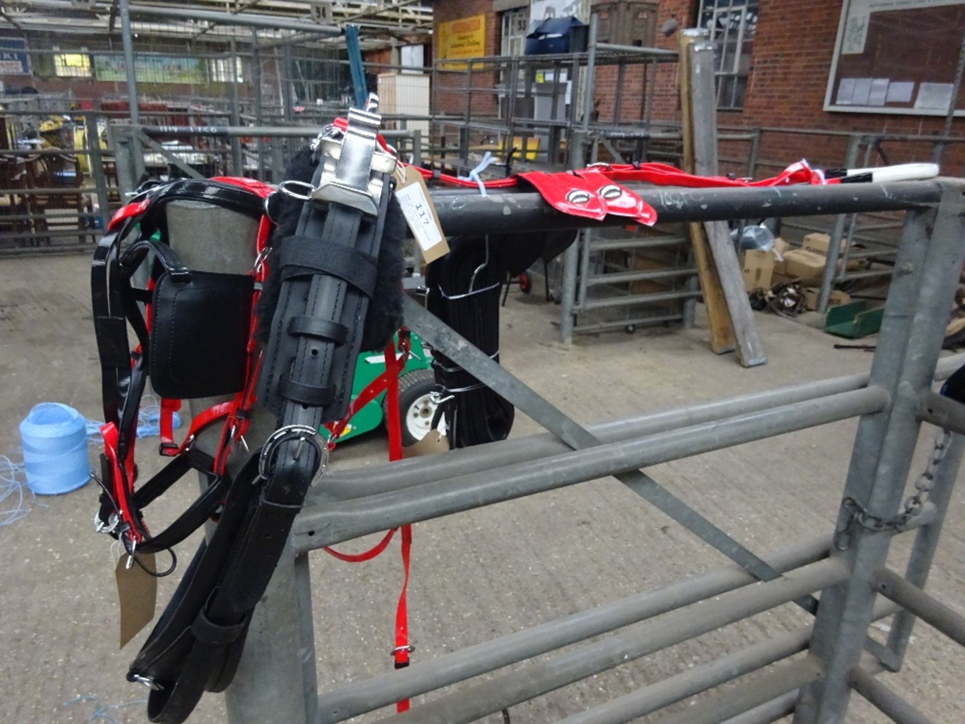 Set of black/red quick hitch pony size trotting harness - carries VAT. - Image 2 of 2