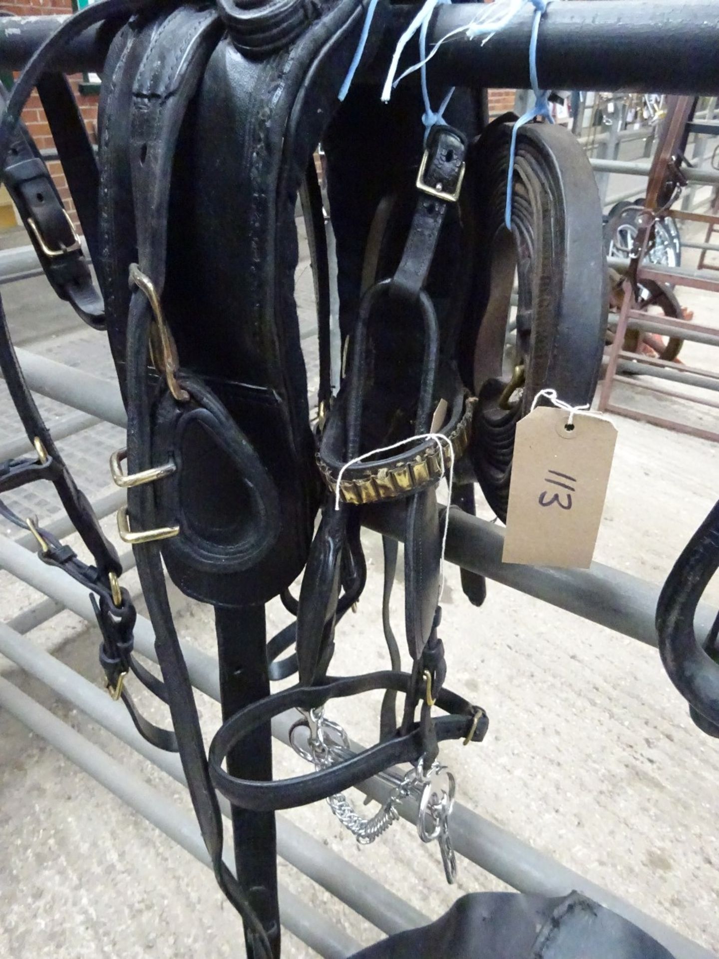 Set of cob size English working harness with collar approx. 21 x 8 inches - carries VAT - Image 2 of 3