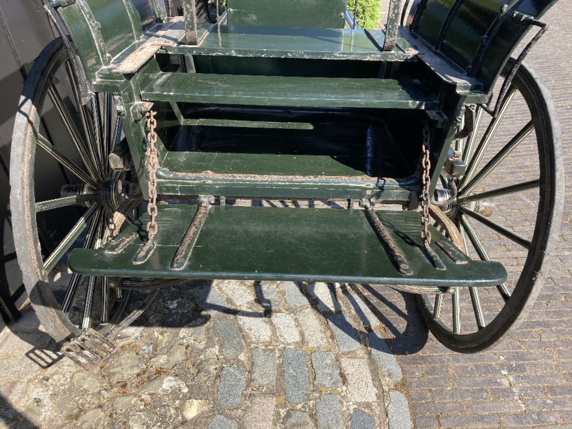 RALLI CAR built by John Beadle of Dartford to suit 13 to 14hh.  Painted dark green with cream lining - Image 12 of 14