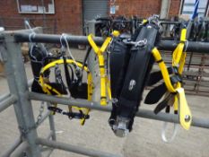 Set of black/yellow quick hitch cob size trotting harness - carries VAT.