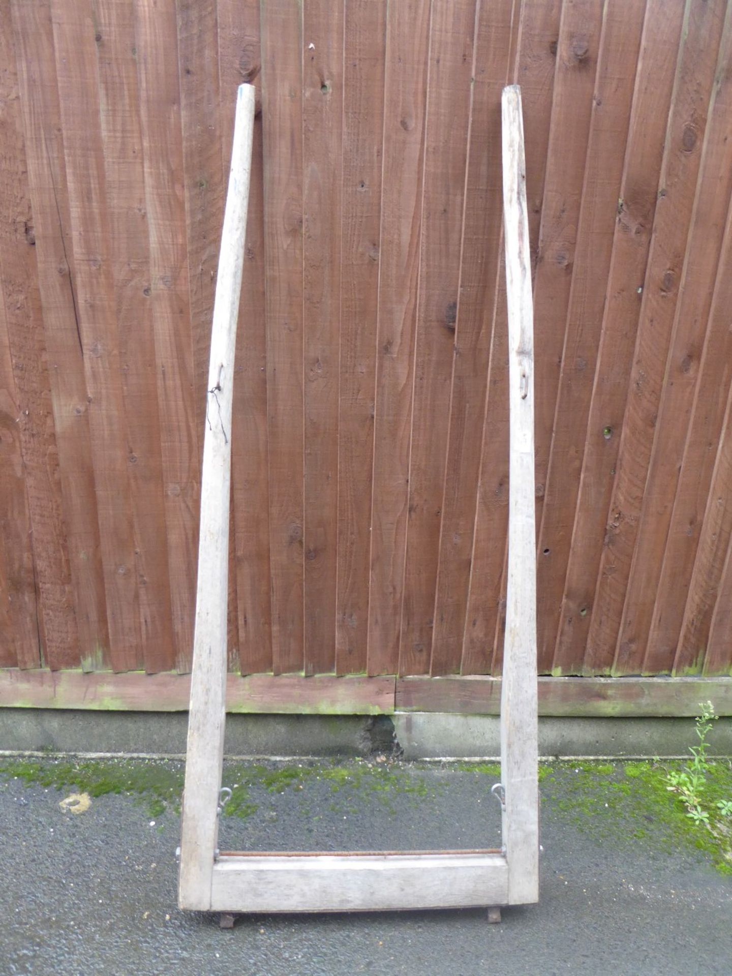 Cranked axle, and 2 sets of heavy wooden Dray shafts for a Shire. - Image 2 of 4