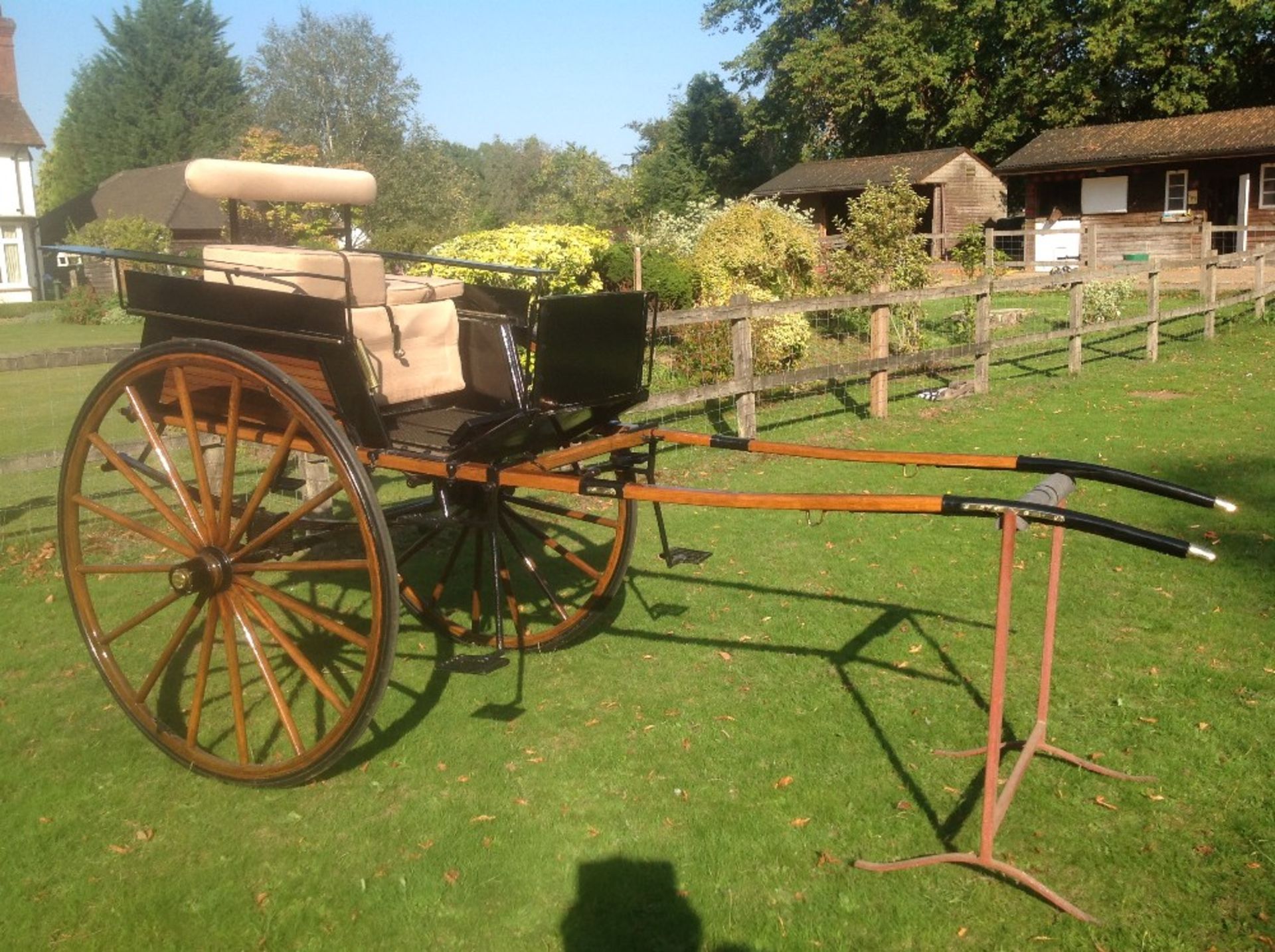 DOG CART built by McNaught of Birmingham circa 1920, to suit 14.2 to 15.2hh.  Lot 6 is in Guildford