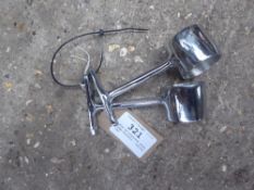 Pair of stainless steel lamp brackets - carries VAT