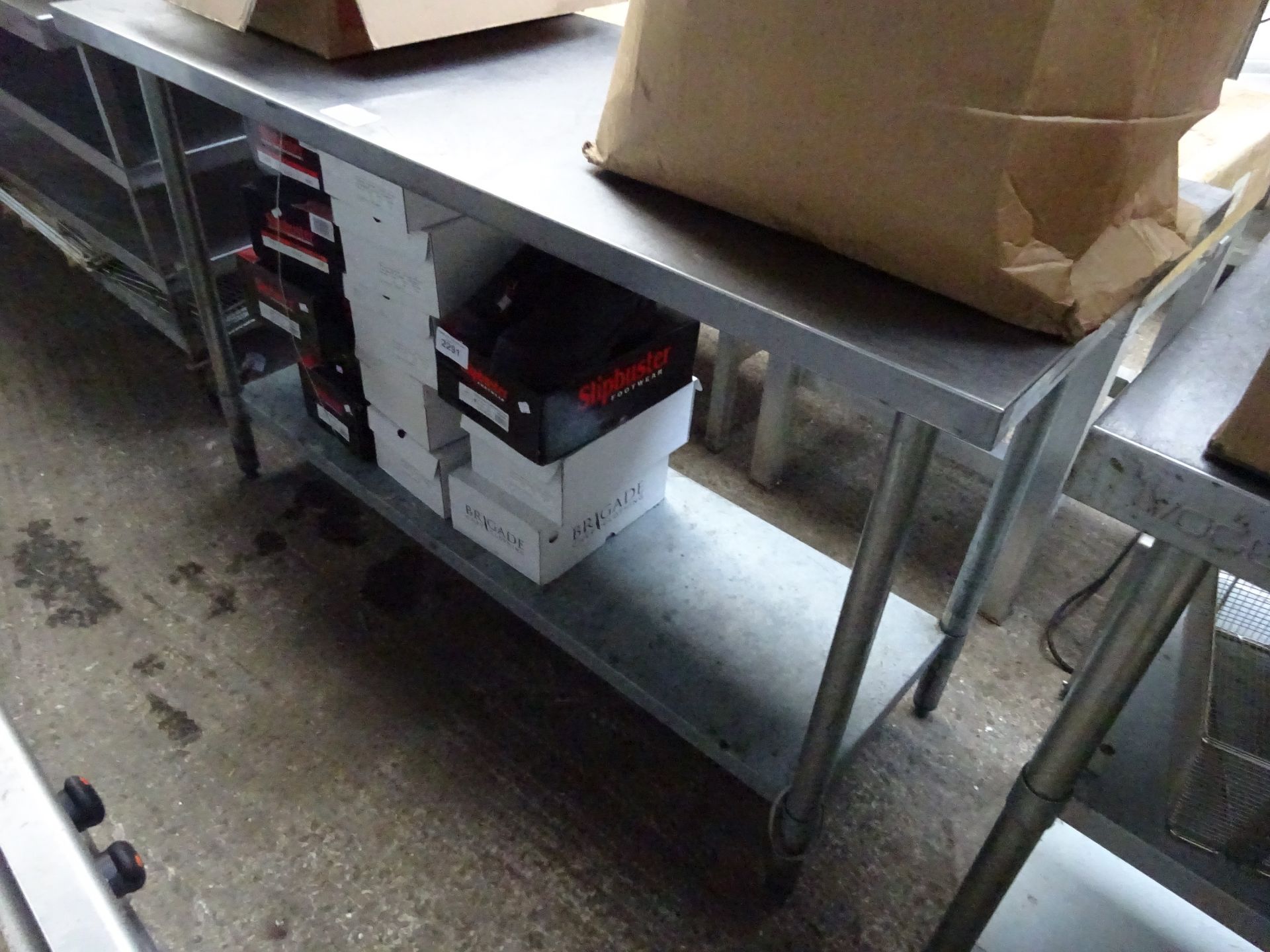 Stainless steel preparation table with under shelf.