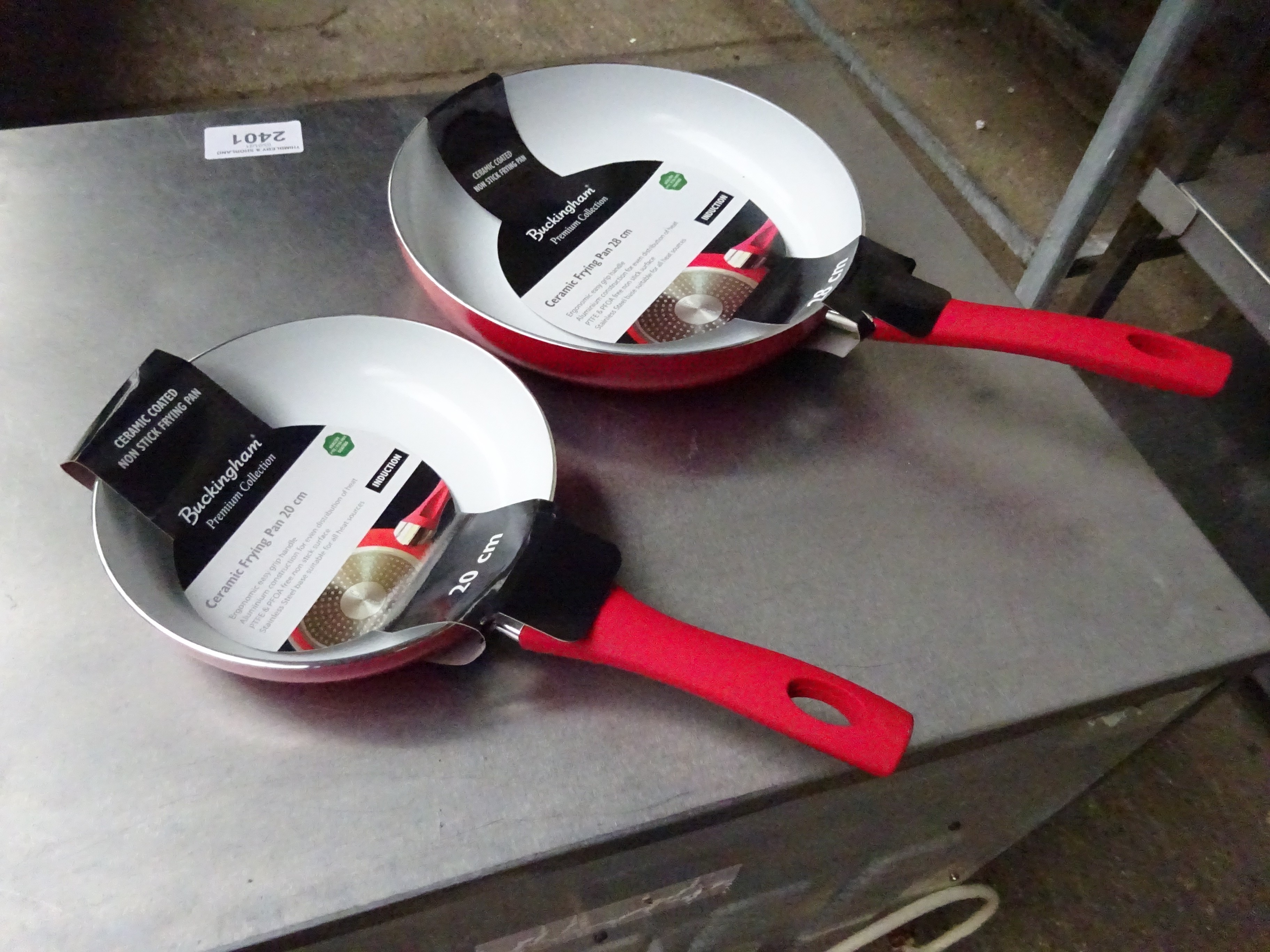 Two frying pans.