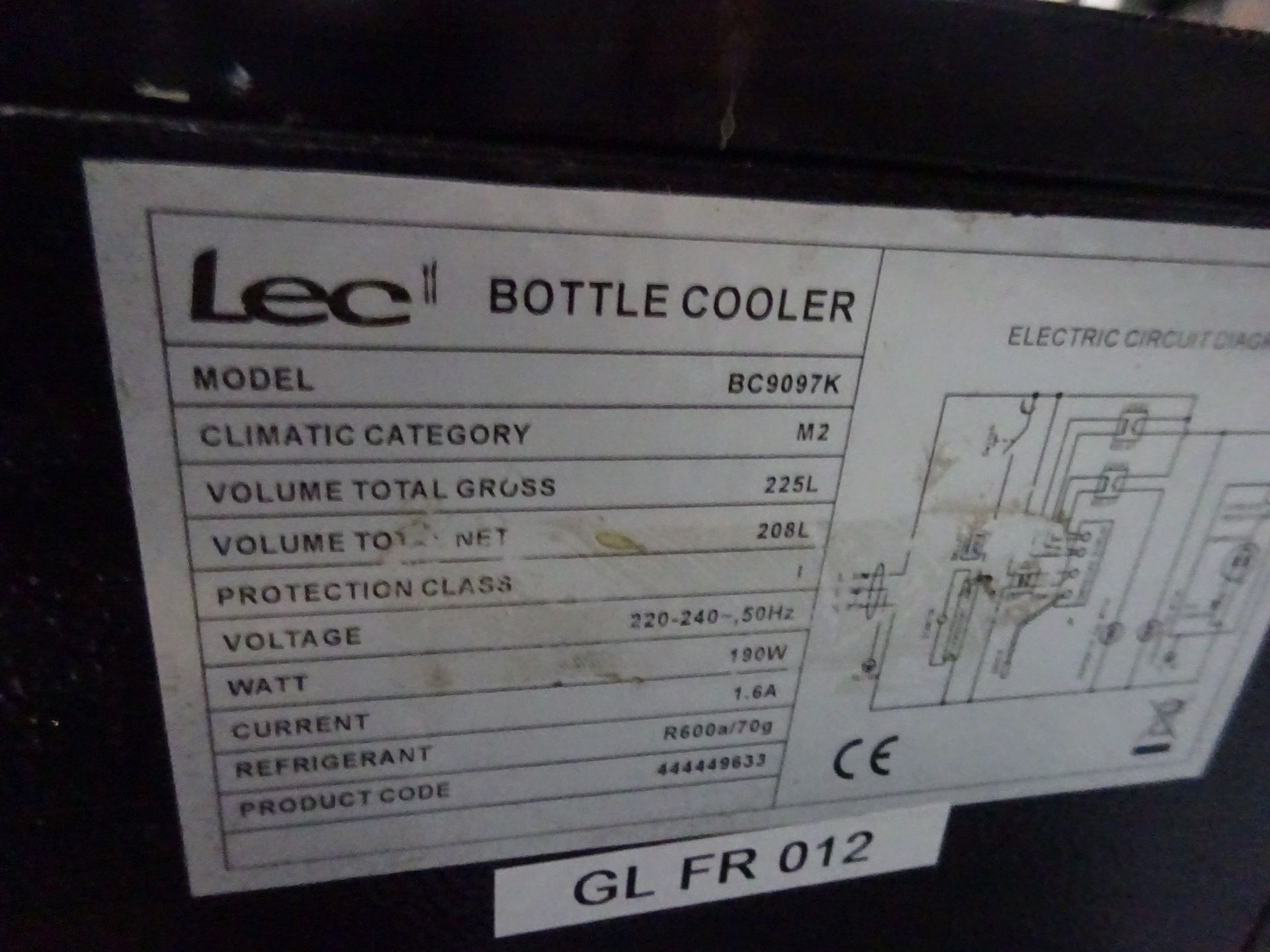 LEC BC9097K under counter bottle fridge. - Bild 3 aus 4