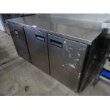 Foster 2-door under counter fridge, 142cms.