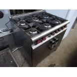 Moorwood Vulcan natural gas 6 burner oven on castors.