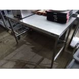 Stainless steel prep table, 140cms.