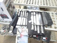 Samurai knife set 9 pieces.