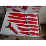 Coloured knife set.