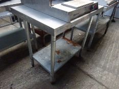 Stainless steel preparation table with under shelf.