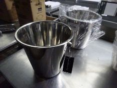 2 new stainless steel wine buckets.