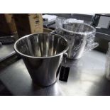 2 new stainless steel wine buckets.