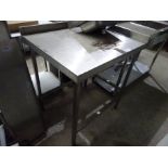 Stainless steel prep table, 90cms