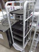 8 tier tray trolley.