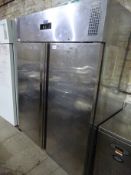 Polar U634-B twin door fridge, 146cms.