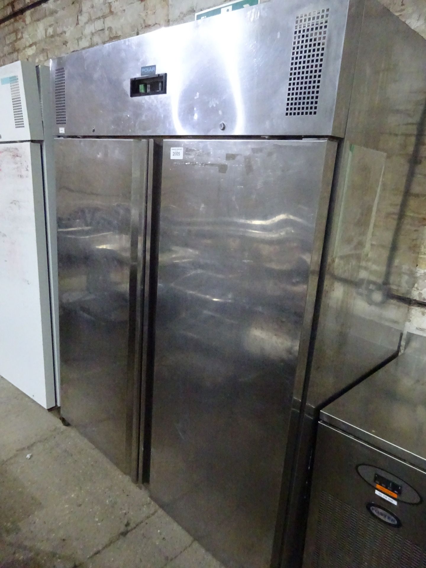 Polar U634-B twin door fridge, 146cms.