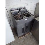 Lincat double tank fryer 54cms.