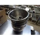 2 x 30 quart bowls with hoods.