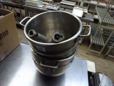 2 x 30 quart bowls with hoods.