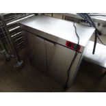 Stainless steel under counter hot cupboard.