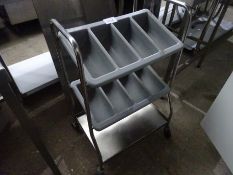 Cutlery trolley.