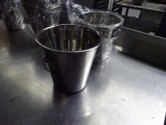 2 new stainless steel wine buckets.