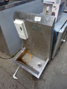 Hand washing sink with auto sensor hot water tap.