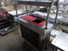 Mobile Grundy hot cupboard with Victor carvery counter and heated gantry.