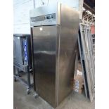 Caravell single door mobile stainless steel freezer on castors.