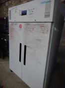 Polar CC663 twin door fridge, 132cms.