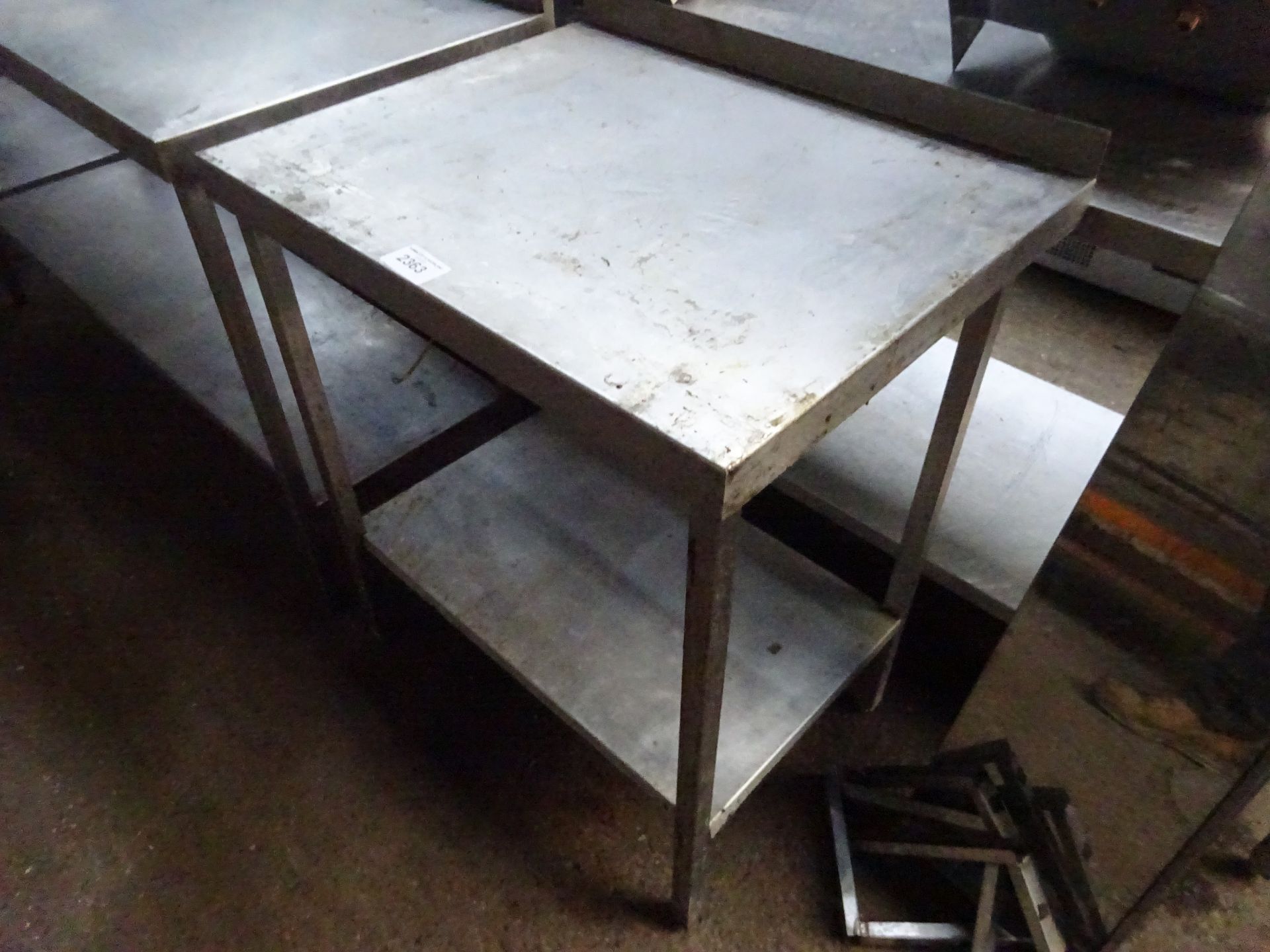 Stainless steel preparation table with under shelf, 75cms.