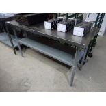 Stainless steel table with under shelf, 150cms.