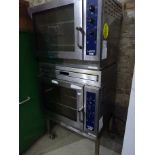 Lainox CEO15M 415v twin combi ovens on mobile stand.