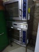 Lainox CEO15M 415v twin combi ovens on mobile stand.