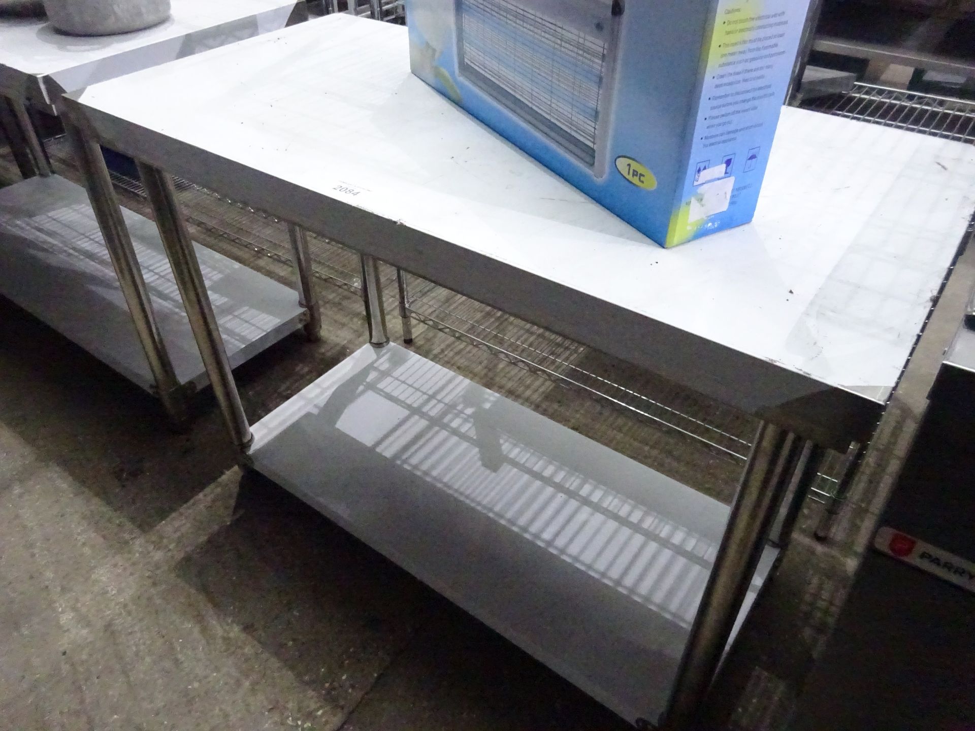 New stainless steel prep table with under shelf, 120cms