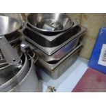 Mixed catering goods including gastronomes, ice buckets, cooking pots