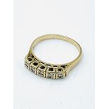 9ct gold and 5 diamond ring.
