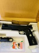 Three Airsoft guns, new, boxed.