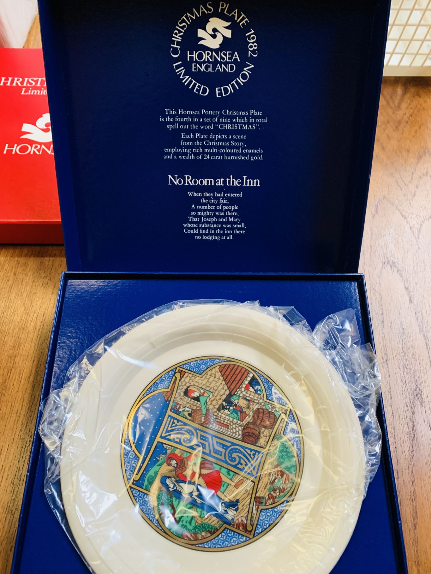 Complete set of nine Hornsea Limited Edition Christmas Plates.